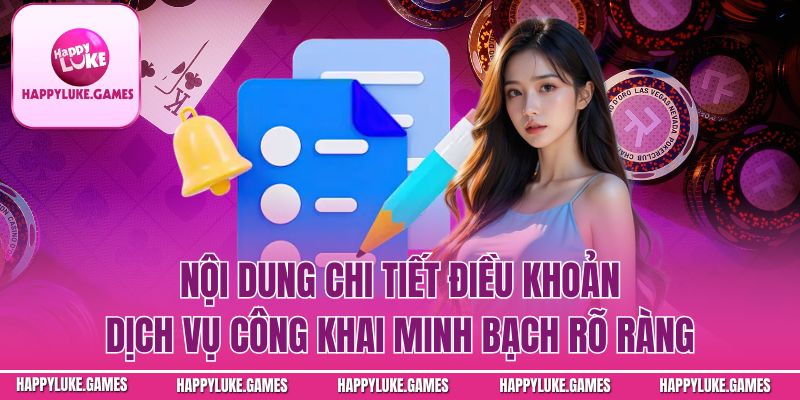 Nội dung chi tiết điều khoản dịch vụ công khai minh bạch minh rõ