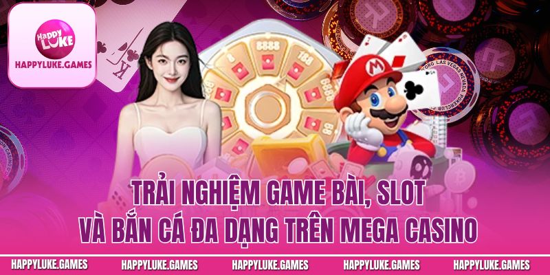  Trải nghiệm game bài, slot và bắn cá đa dạng trên casino